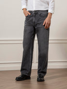 Dk Grey Franklin Straight-leg Jeans Mens Dark Wash Straight Leg Denim Jeans 