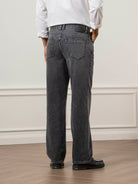 Dk Grey Franklin Straight-leg Jeans Mens Dark Wash Straight Leg Denim Jeans 