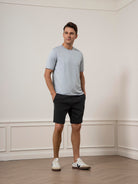 Steel Blue Heather Village Motion SS Tee Mens Basic Short Sleeve Tee Shirt ONS Clothing 