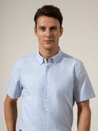 Lt Blue Heather Fulton Heather SS Shirt
Mens Button Down Short Sleeve Shirt Woven ONS Clothing 