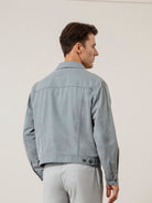 Steel Blue Elliot Washed Trucker Jacket Mens Light Wash Trucker Jacket Button Closure Collared Mens Denim 