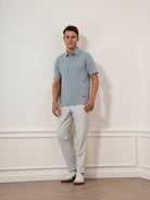 Steel Blue Bennett Motion Polo Mens Collared Polo Shirt Polyester Stretch ONS Clothing 