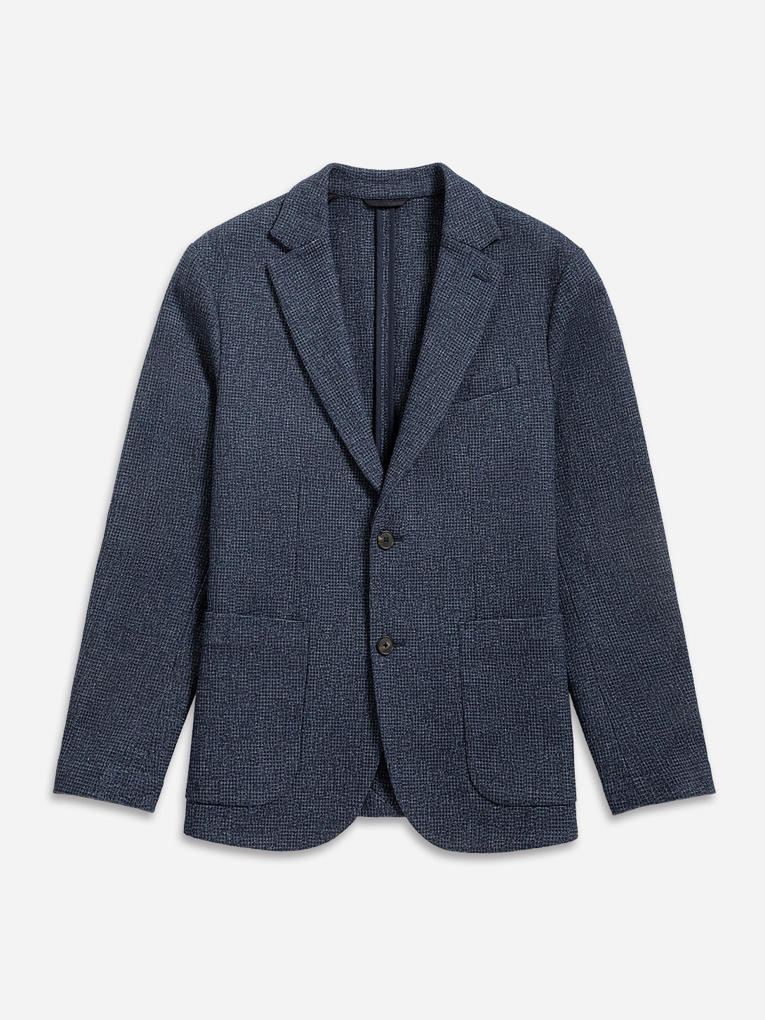 Navy Heather Perry Woolly Waffle Blazer Mens Blazer Suit Jacket Outerwear ONS Clothing