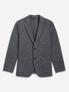 Charcoal Heather Perry Woollen Honeycomb Blazer Mens Blazer Suit Jacket ONS Clothing 
