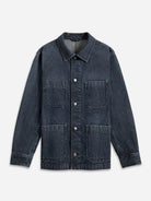 Dk Indigo Remi Ripple Denim Jacket Denim Button Up Jacket Outerwear ONS Clothing 
