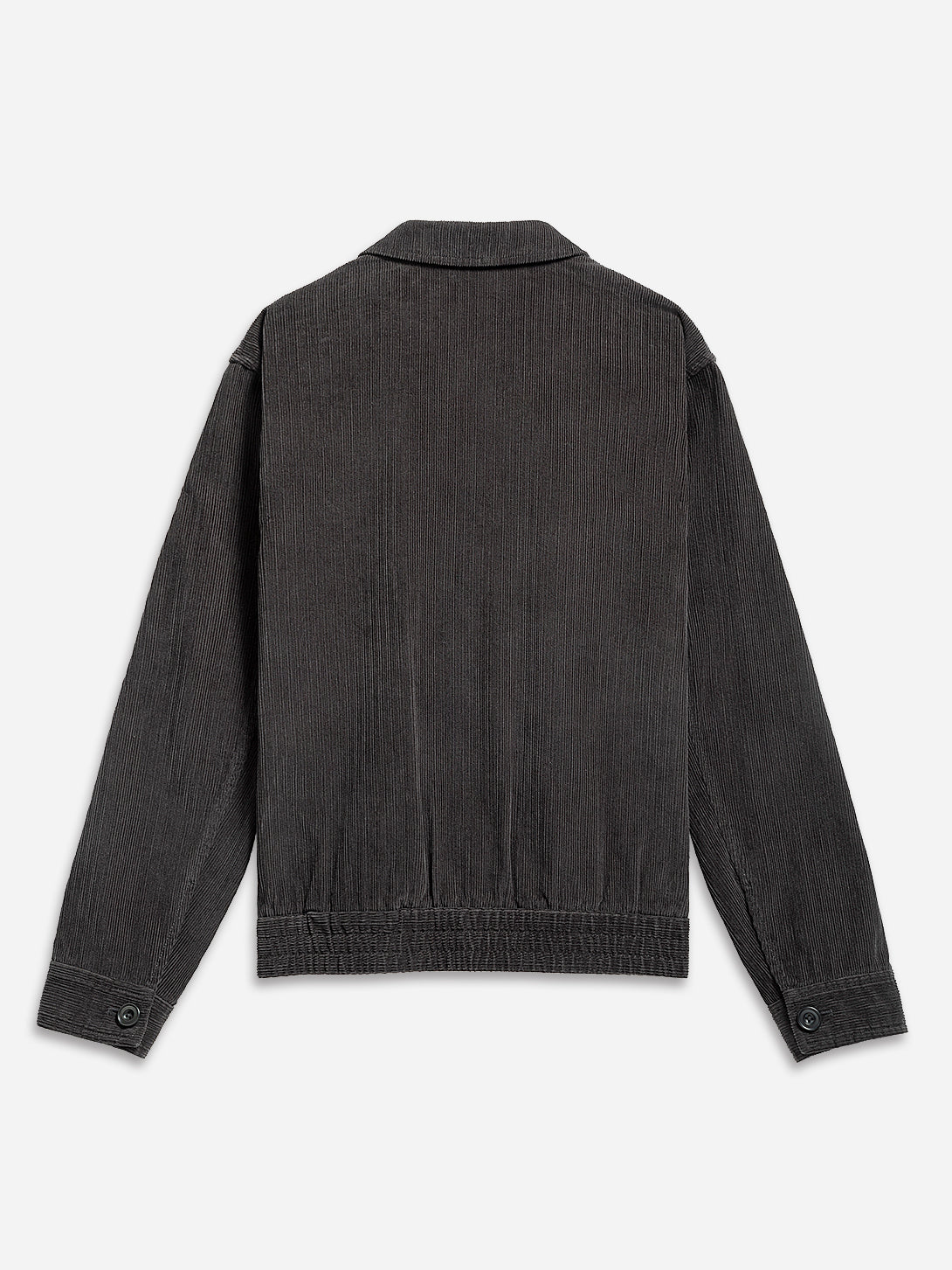 Dk Charcoal Hawthorn Novelty Corduroy Jacket Mens Corduroy Button Up Collared Outerwear Shirt Jacket ONS Clothing
