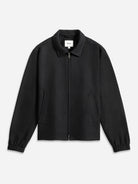 Black Connor Wool Jacket Mens Zip Up Light Layering Jacket ONS Clothing