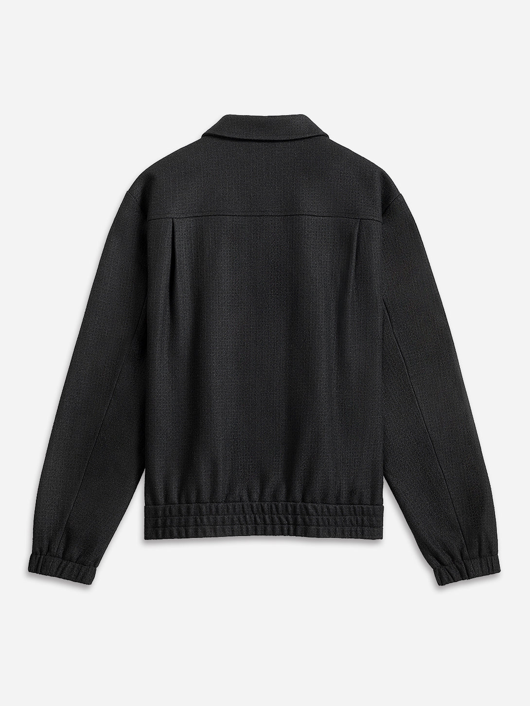 Black Connor Wool Jacket Mens Zip Up Light Layering Jacket ONS Clothing