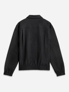 Black Connor Wool Jacket Mens Zip Up Light Layering Jacket ONS Clothing
