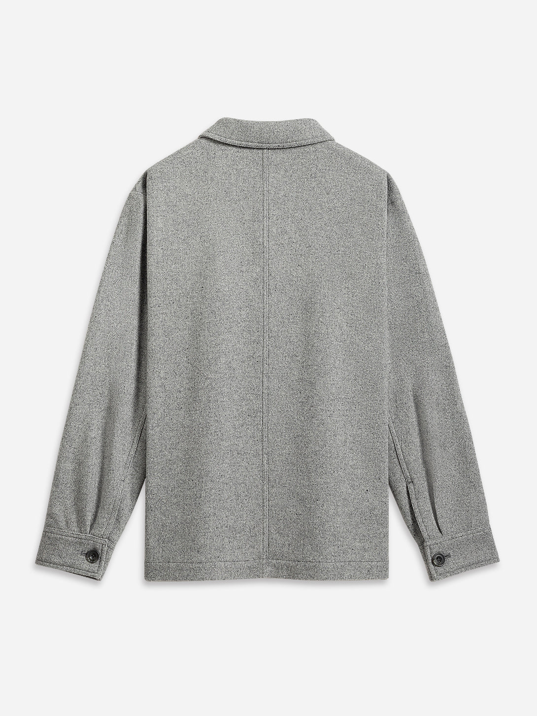 Lt Grey Heather Remi Tweedy Jacket Mens Button Up Light Jacket Mens Outerwear Pocketed Chore Jacket ONS Clothing