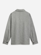 Lt Grey Heather Remi Tweedy Jacket Mens Button Up Light Jacket Mens Outerwear Pocketed Chore Jacket ONS Clothing