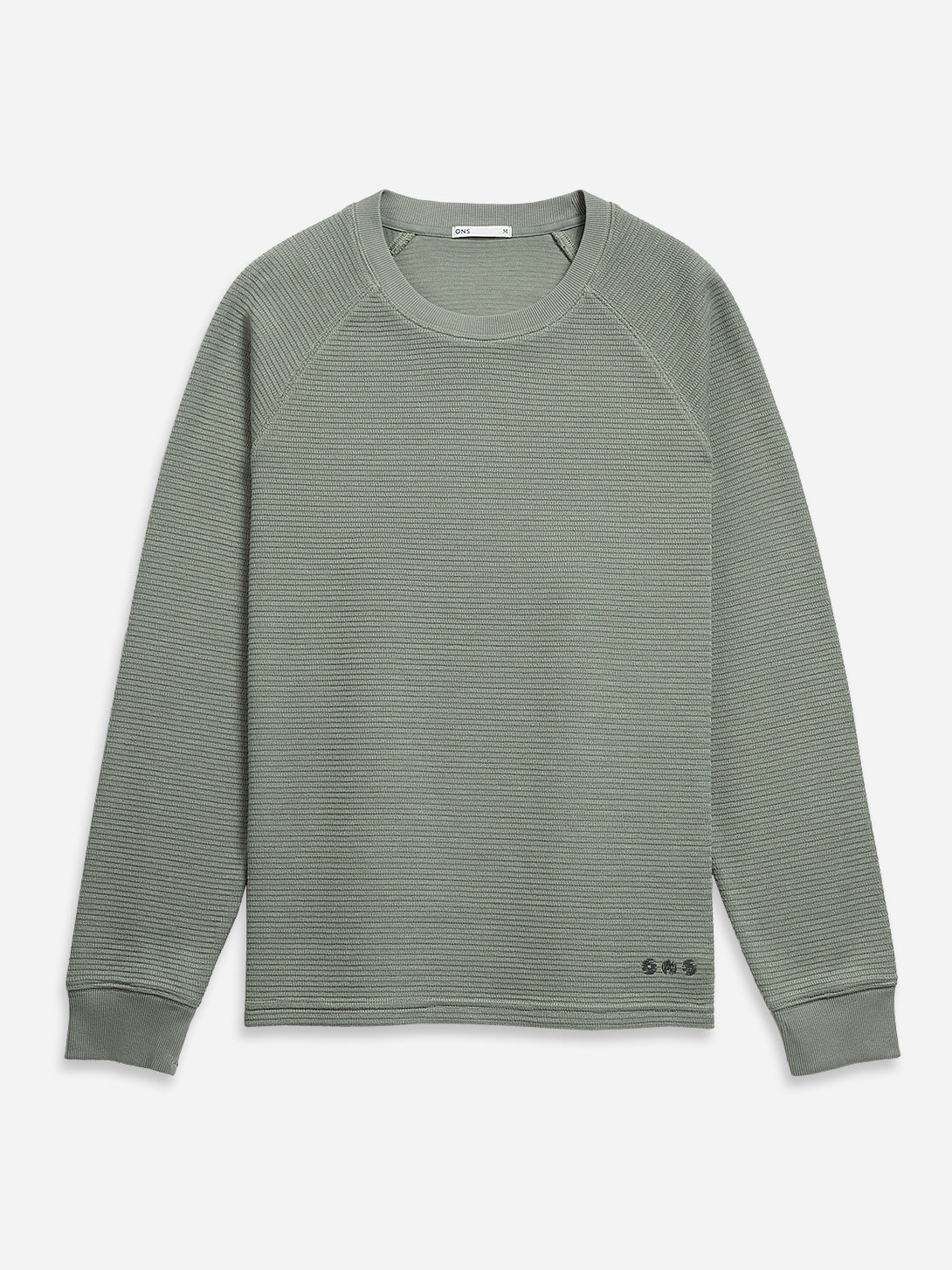 Seagrass Deon Zigzag Knit L/S Tee Mens Lightweight Long Sleeve Pullover Shirt ONS Clothing 