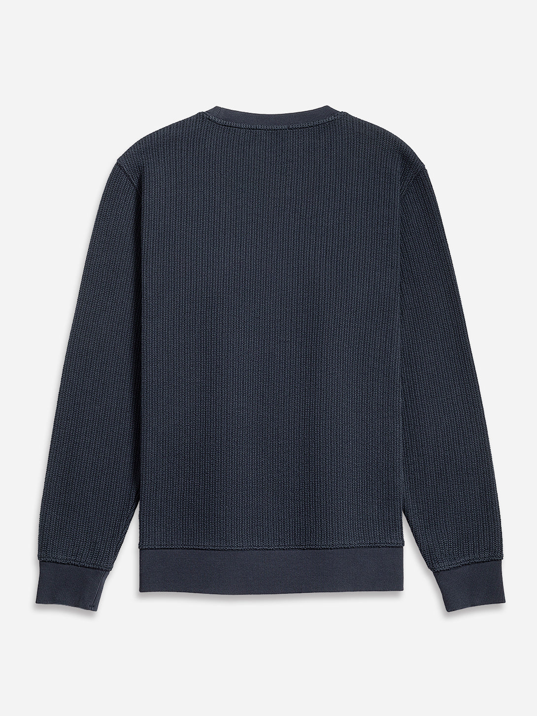 Navy Deon Crochet Sweatshirt Mens Lightweight Pullover Long Sleeve ONS Clothing 