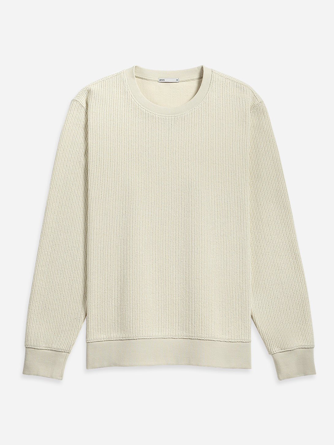 Off White Deon Crochet Sweatshirt Mens Lightweight Pullover Long Sleeve ONS Clothing 
