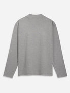 Grey Heather Acton Mock Neck Tee Mens Long Sleeve Lightweight T Shirt Mock Neck Pullover ONS Clothing