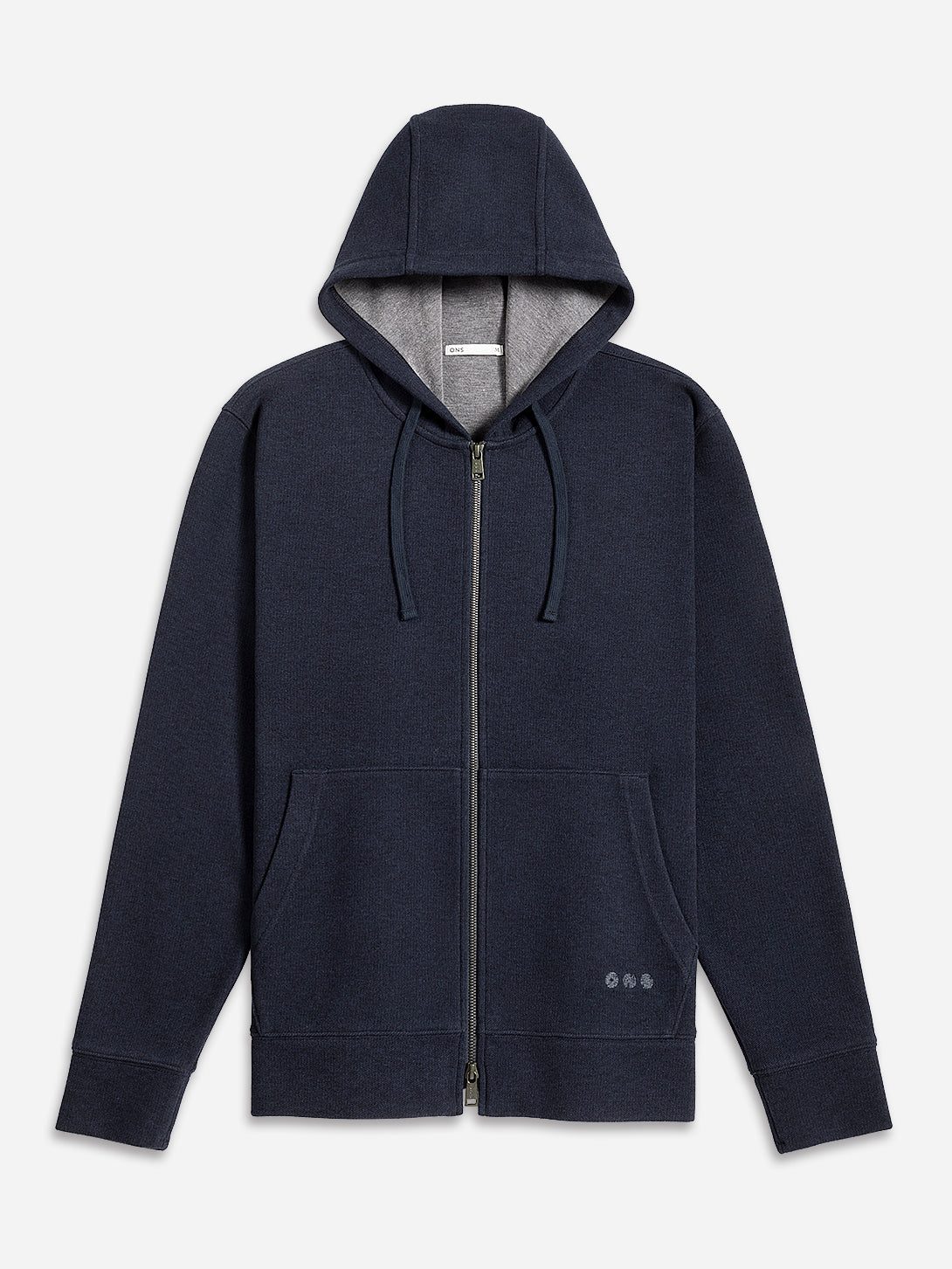 Dk Navy Heather Harper Woolly Zip Hoodie Mens Zip Up Knit Hoodie Loungewear 