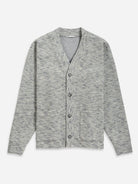 Cloudy Grey Byron Cloud-Knit Cardigan Mens Knit Cardigan Soft Cotton Outerwear Button Up Cardigan ONS Clothing
