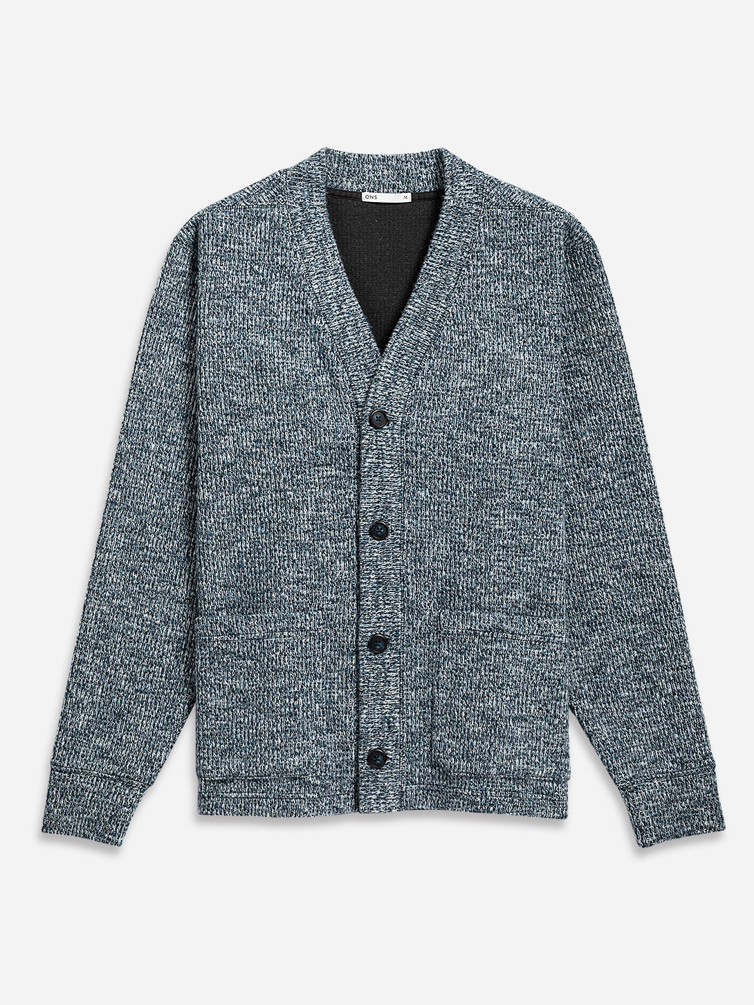 Navy Byron Cloud-Knit Cardigan Mens Knit Cardigan Soft Cotton Outerwear Button Up Cardigan ONS Clothing