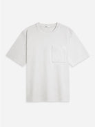 Bright White Baseile Pocket Tee Mens Relaxed Fit Crew Neck Tee Chest Pocket ONS Clothing 
