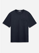 Navy Baseile Pocket Tee Mens Relaxed Fit Crew Neck Tee Chest Pocket ONS Clothing 