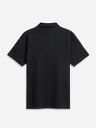 Black Bennett Jacquard Zip Polo Mens Quarter Zip Short Sleeve Polo Shirt Knit ONS Clothing 