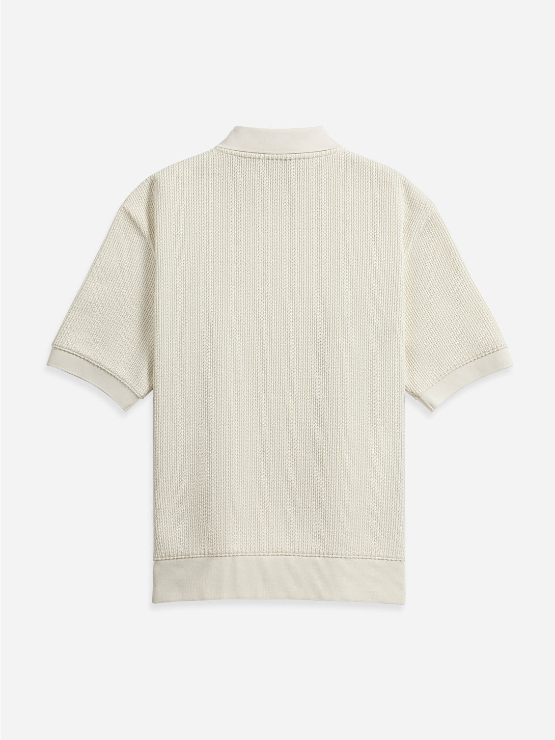 Off White Duffy Link Stitch Shirt Mens Knit Short Sleeve Button Down Collared Shirt ONS Clothing 