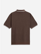 Dk Brown Lind Tipping Polo Mens Knit Polo Short Sleeve Polo Shirt ONS Clothing