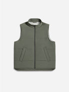 Smoke Olive Vertex Featherweight Vest Mens Lightweight Zip Up Vest Outerwear ONS Clothing