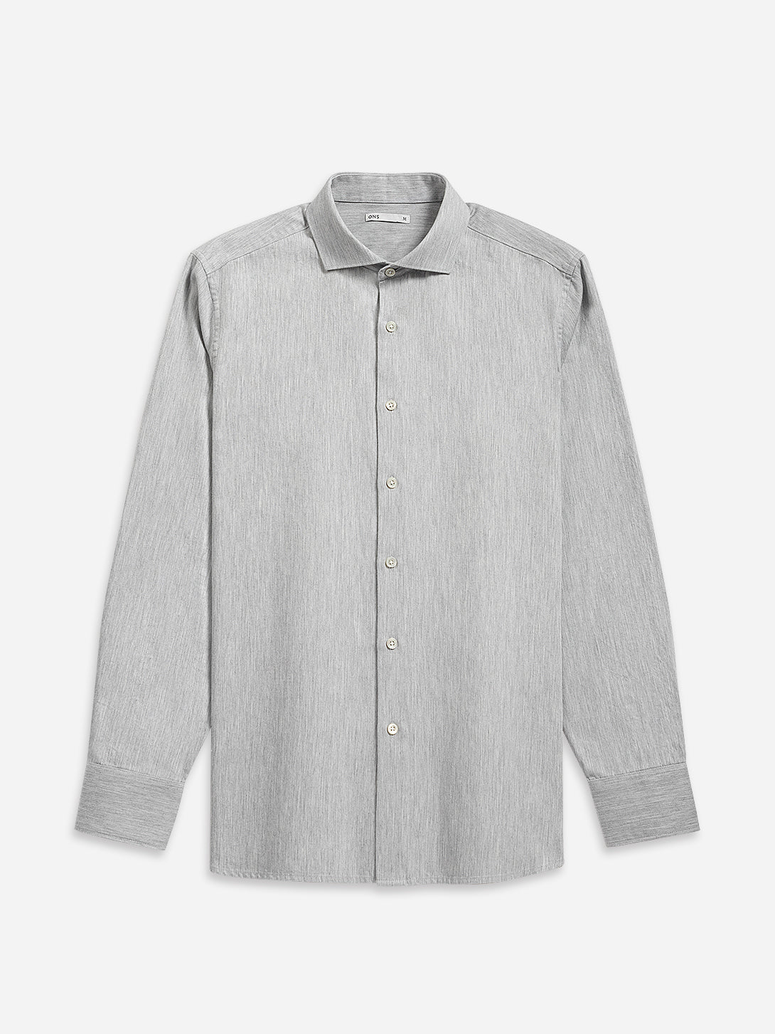 Grey Heather Arthur Heather Shirt Mens Woven Button Up Shirt ONS Clothing