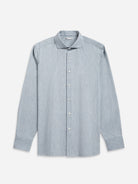 Steel Blue Heather Arthur Heather Shirt Mens Woven Button Up Shirt ONS Clothing