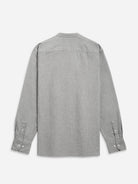 Bright White/Black Stripe Aleks Seersucker Shirt Mens Band Collar Woven Shirt ONS Clothing