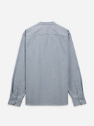 Dk Blue Heather Aleks Heather Oxford Shirt Mens Oxford Cotton Band Collar Woven Shirt ONS Clothing