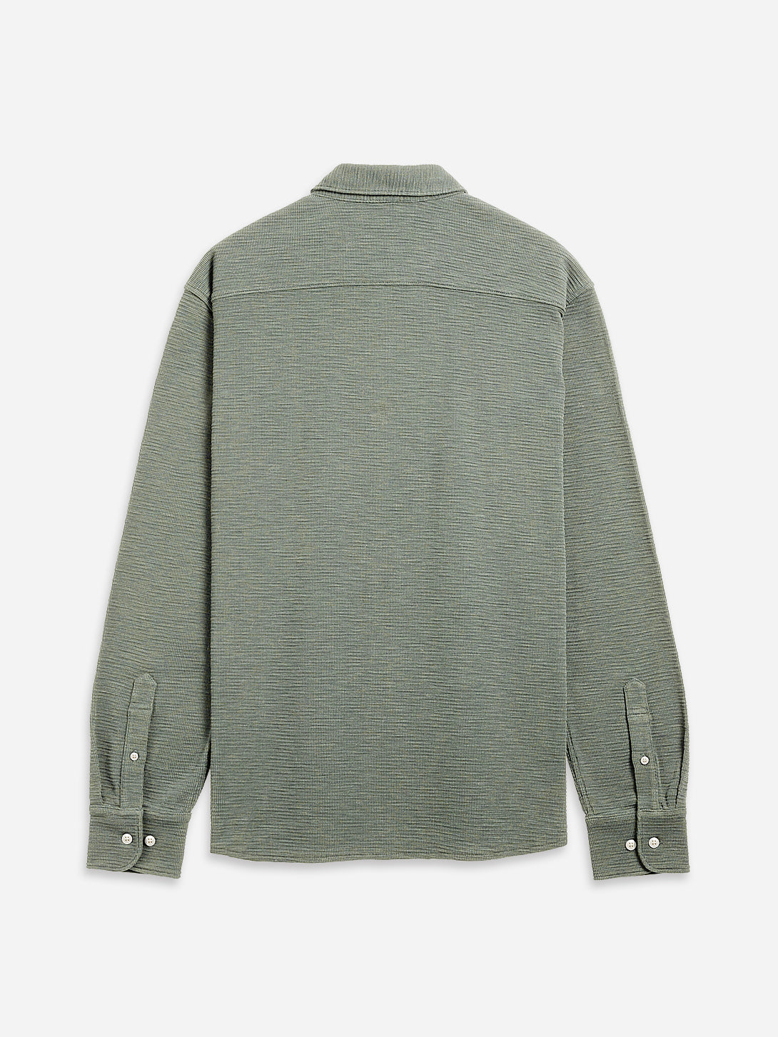 Seagrass Darcy Slub Waffle Shirt Mens Lightweight Button Up Knitted Shirt ONS Clothing 