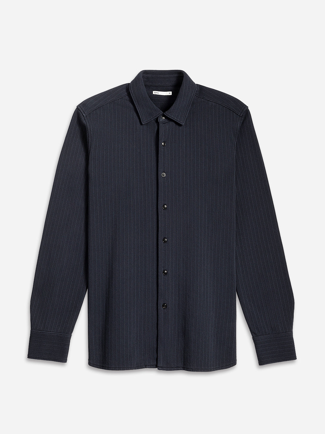 Dk Navy Darcy Jacquard Stripe Shirt Mens Button Up Woven Shirt ONS Clothing 
