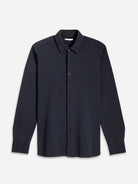 Dk Navy Darcy Jacquard Stripe Shirt Mens Button Up Woven Shirt ONS Clothing 