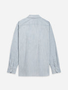 Lt Blue/White Stripe Arik Mouline Striple Shirt Mens Point Collar Woven Shirt ONS Clothing
