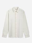Off White Varick Jacquard Texture Overshirt Mens Spread Collar Woven Button Up Shirt ONS Clothing