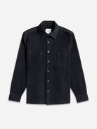 Dk Navy Vance Novelty Corduroy Overshirt Mens Corduroy Lightweight Button Up Woven Shirt ONS Clothing