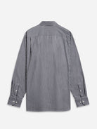 Black/Bright White Stripe Adrian Chalk Stripe Shirt Mens Woven Dress Shirt Point Collar Striped Button Up ONS Clothing