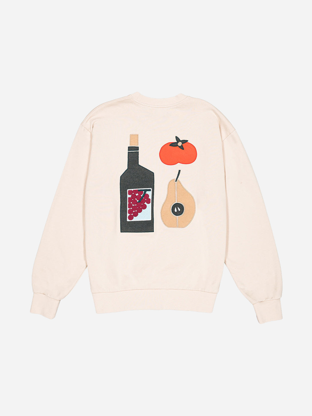 Crème Sweat Lunch Times Crew Neck Pullover Sweatshirt Logo Olow Clothing 