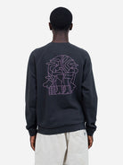 Noir Carbone Sweat Party Black Cotton Pullover Sweatshirt Logo Olow Clothing 