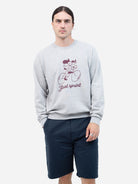 Gris Chine Sweat Sprint Grey Pullover Logo Crewneck Sweatshirt Olow Clothing 