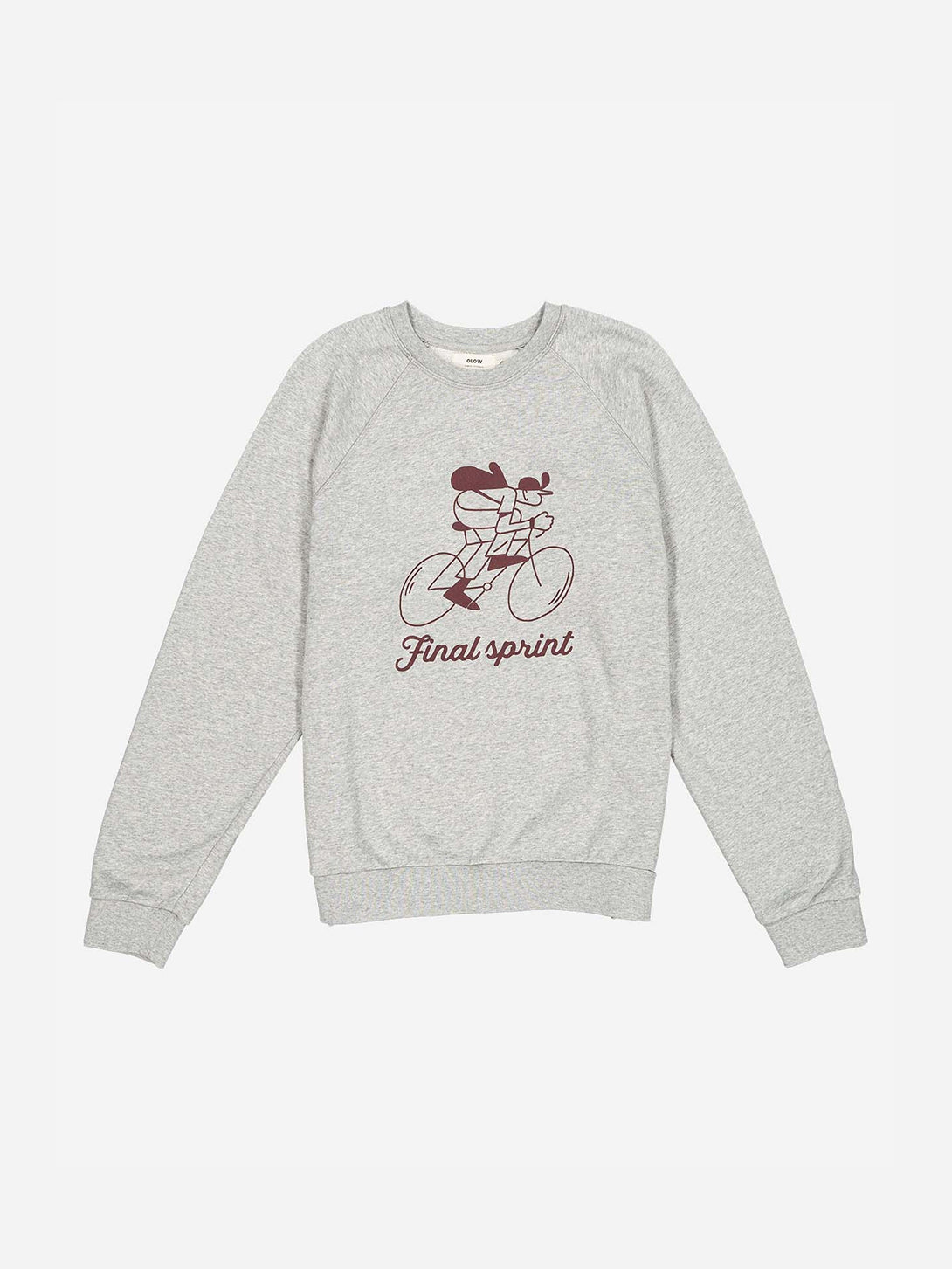 Gris Chine Sweat Sprint Grey Pullover Logo Crewneck Sweatshirt Olow Clothing 