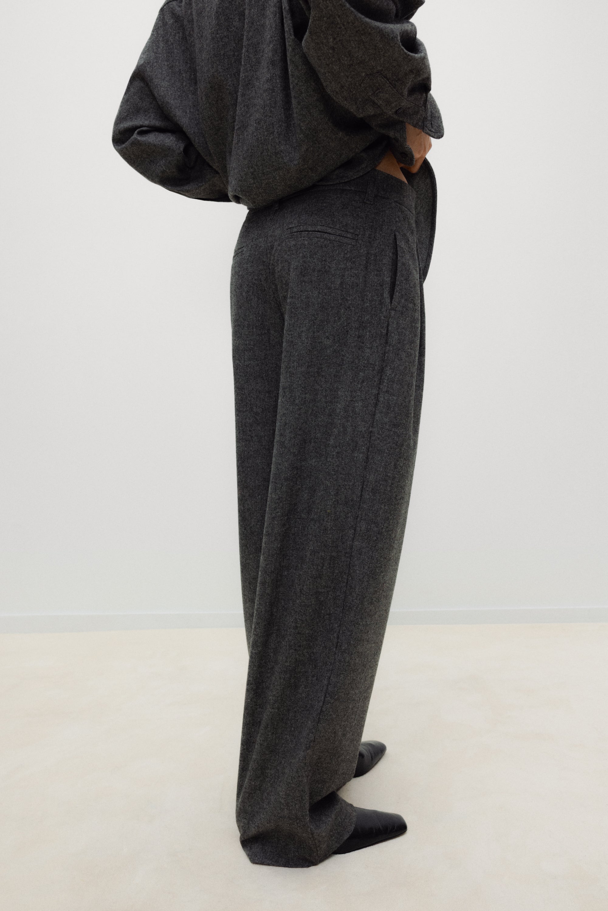 Mid Grey Melange Opal Woman Pant Womens Pleated Pants The New Society 