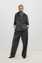 Mid Grey Melange Opal Woman Pant Womens Pleated Pants The New Society 