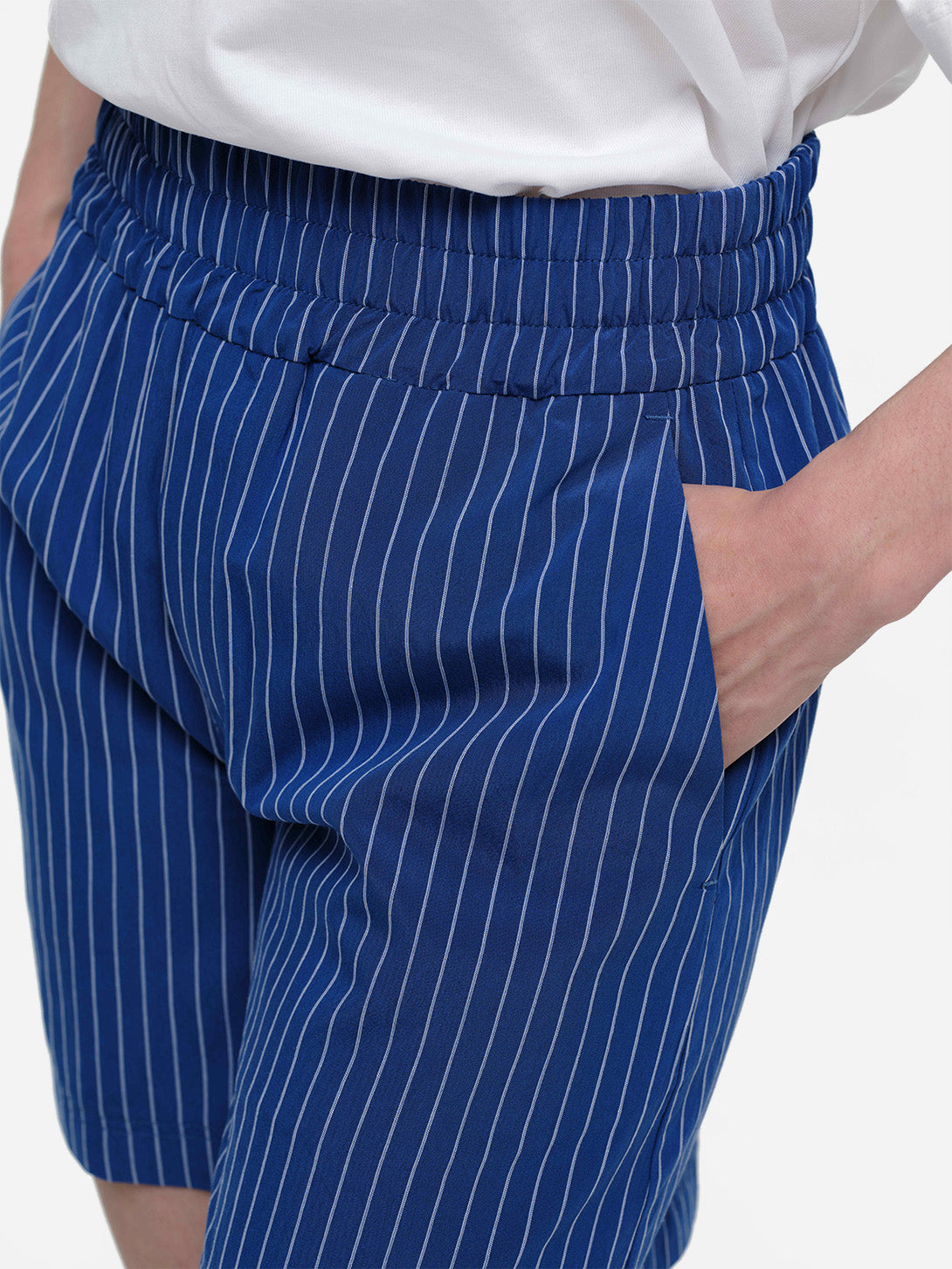 Electric Blue Ollel Womens Striped Shorts Our Sister 