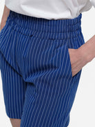Electric Blue Ollel Womens Striped Shorts Our Sister 