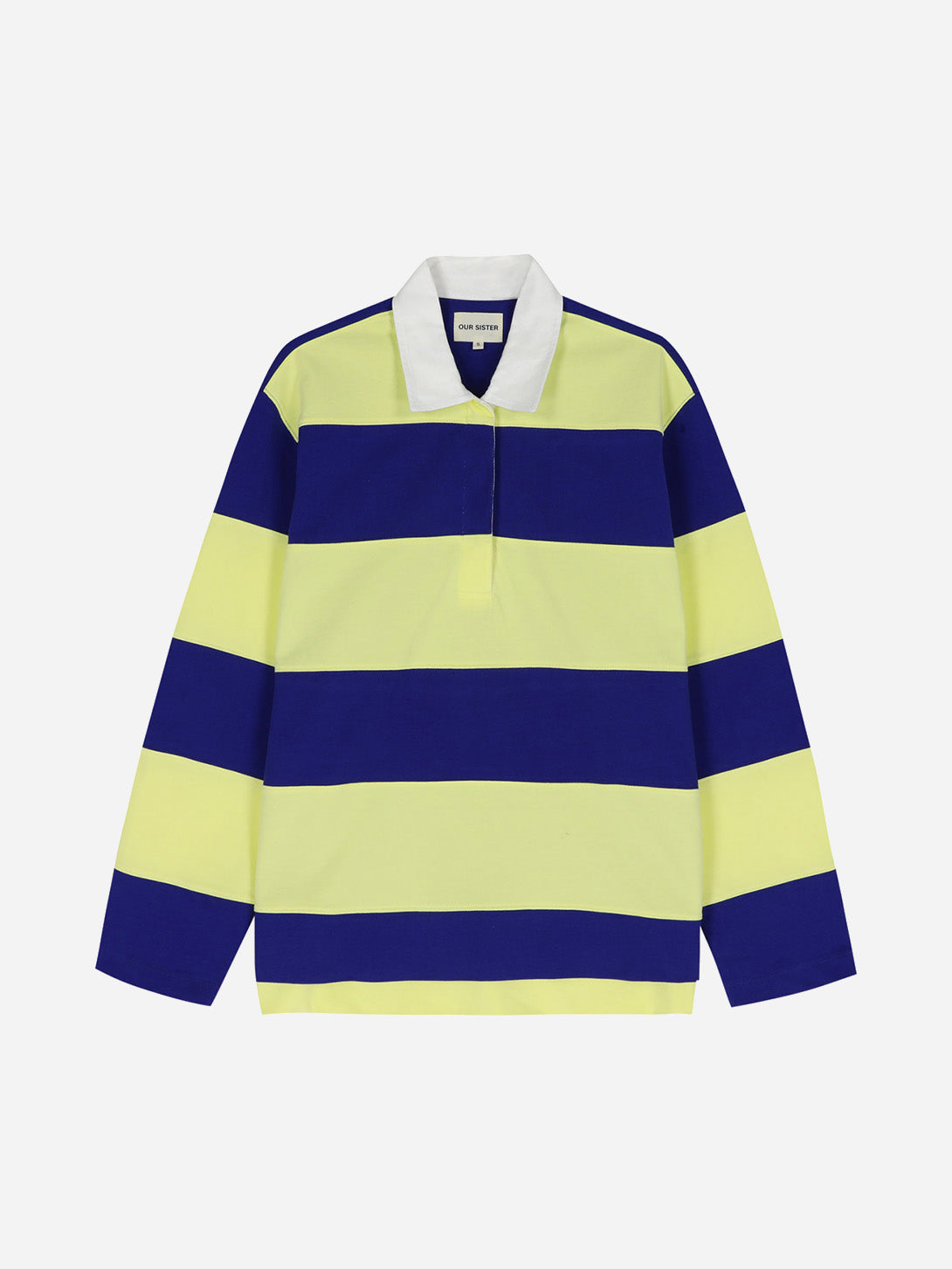 Yellow Lennon Womens Long Sleeve Collared Striped Polo Our Sister Clothing 
