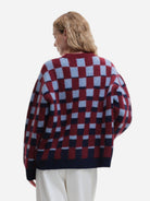 Burgundy Kurve Knitwear Womens Colorblock Knit Pullover Our Sister Clothing