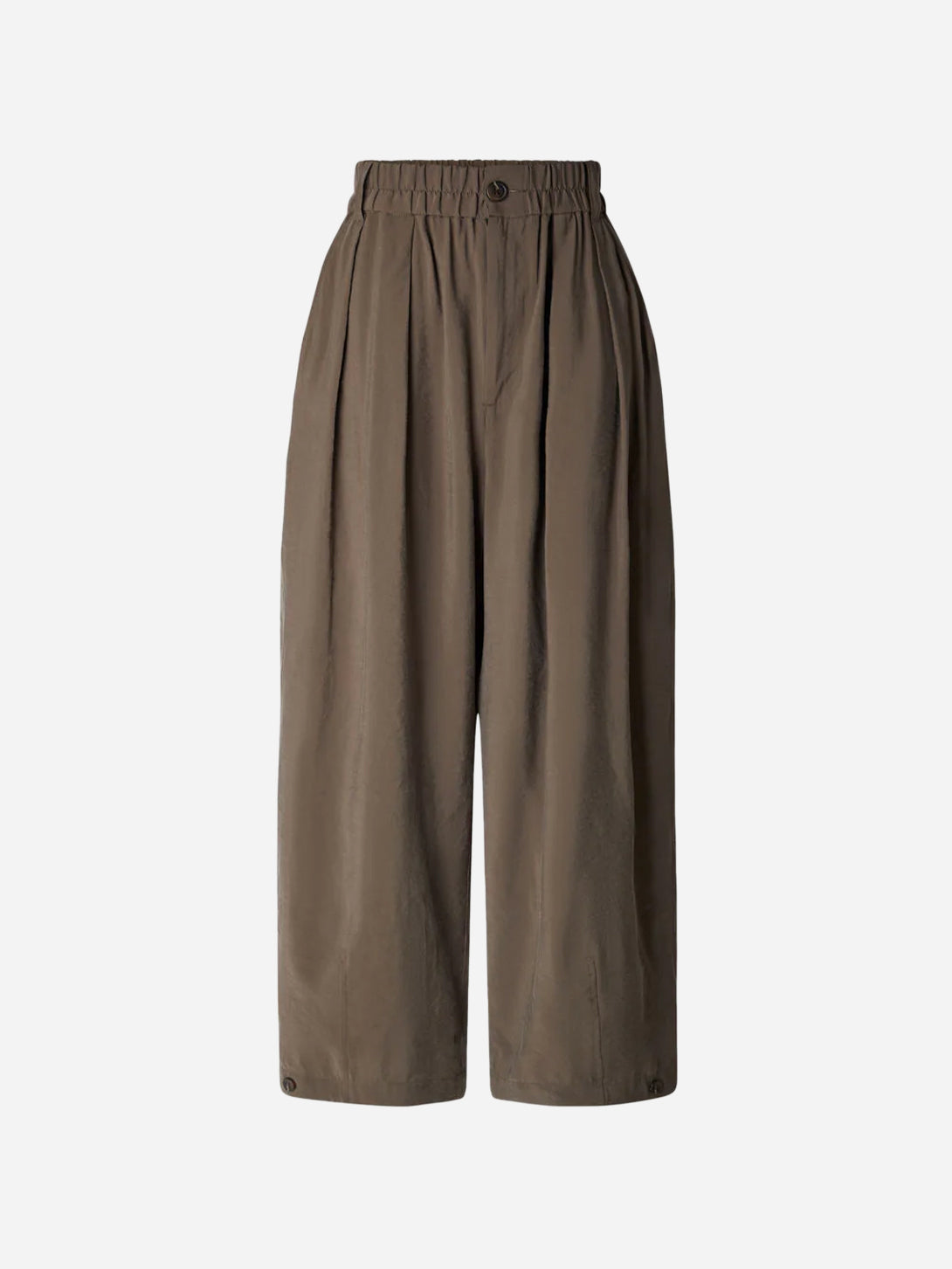 Taupe Vernon Womens Elastic Waist Trousers Soeur